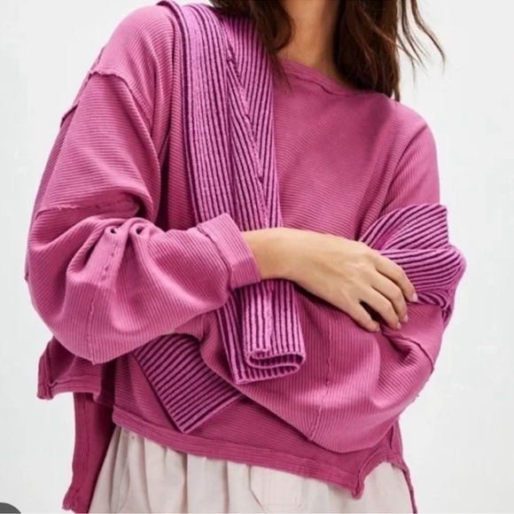 We The Free/FREE PEOPLE:”Total Eclipse Tee”in Fuji Flower NWOT - Picture 3 of 13